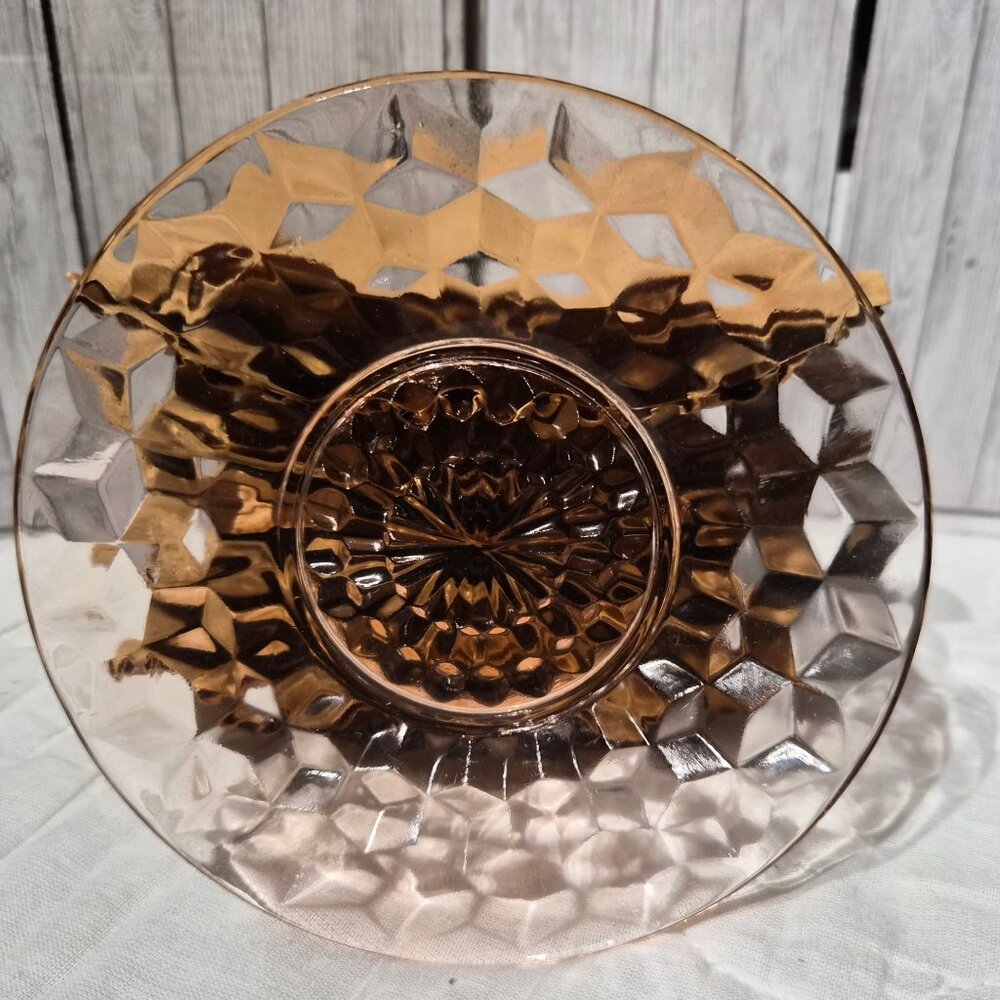 Rose-Colored Depression Glass Dessert Plates